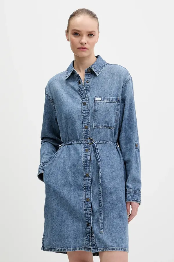 Guess Jeans Bombažna obleka Guess Jeans