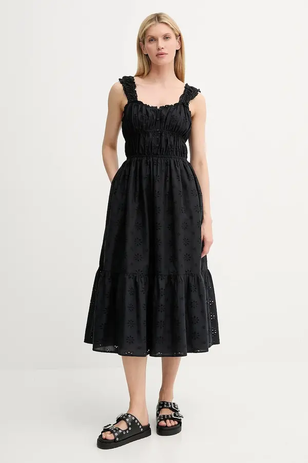 Levi's Bombažna obleka Levi's AMAYA TIERED MAXI DRESS