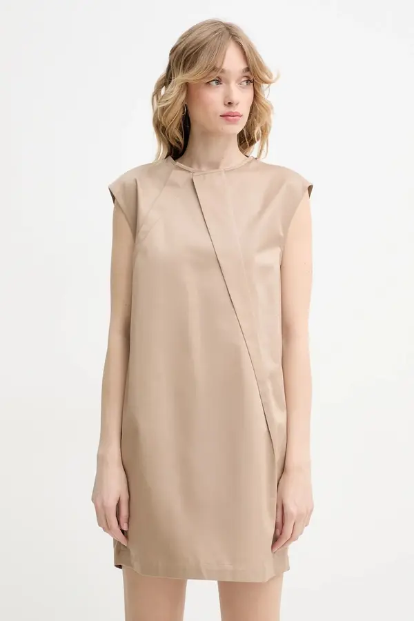 MM6 Maison Margiela Bombažna obleka MM6 Maison Margiela