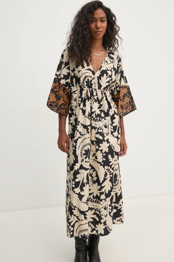 Pedro del Hierro Bombažna obleka Pedro del Hierro bež barva, 3818443