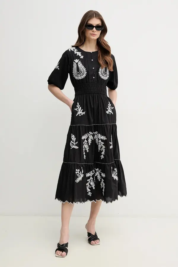 Pepe Jeans Bombažna obleka Pepe Jeans DESTINY DRESS