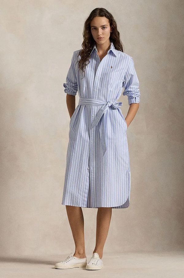 Polo Ralph Lauren Bombažna obleka Polo Ralph Lauren 211959901