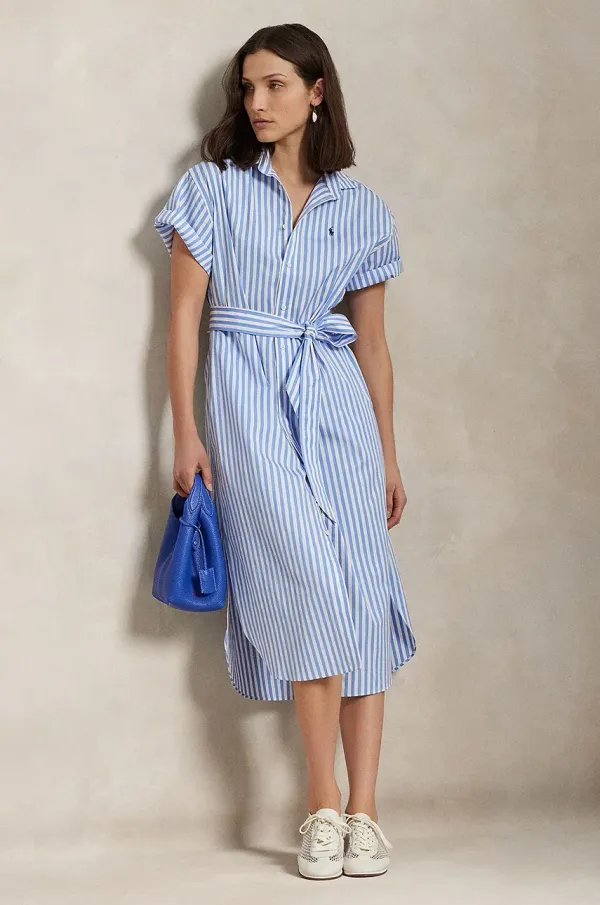 Polo Ralph Lauren Bombažna obleka Polo Ralph Lauren 211959911