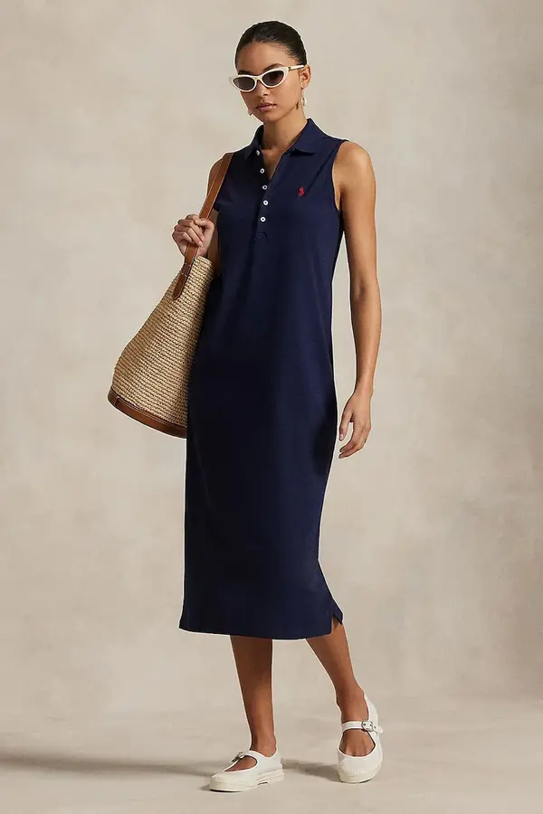 Polo Ralph Lauren Bombažna obleka Polo Ralph Lauren