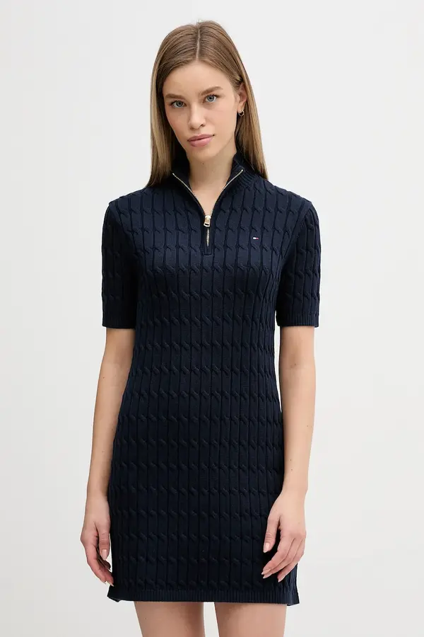 Tommy Hilfiger Bombažna obleka Tommy Hilfiger