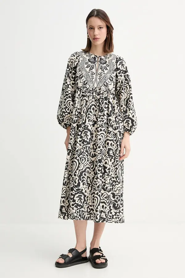Weekend Max Mara Bombažna obleka Weekend Max Mara