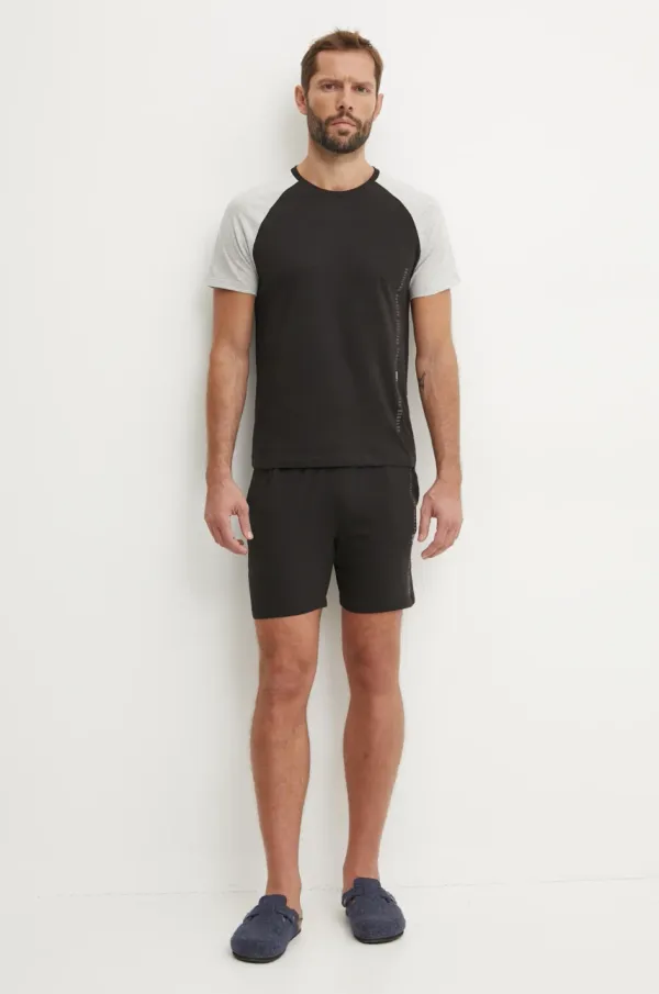 CR7 Cristiano Ronaldo Bombažna pižama CR7 Cristiano Ronaldo črna barva