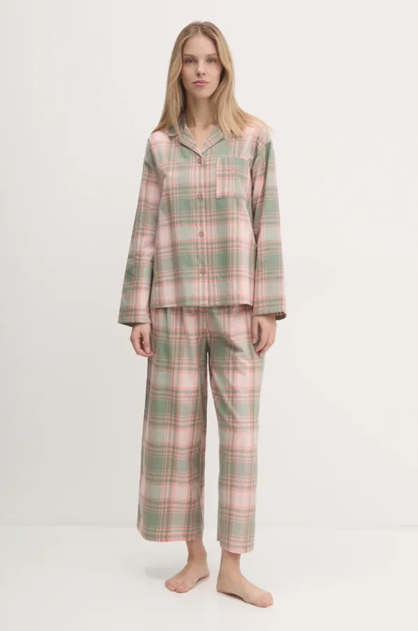 United Colors of Benetton Bombažna pižama United Colors of Benetton zelena barva, 4YMS3P00N