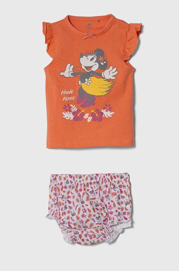 Zippy Bombažna pižama za dojenčke zippy oranžna barva