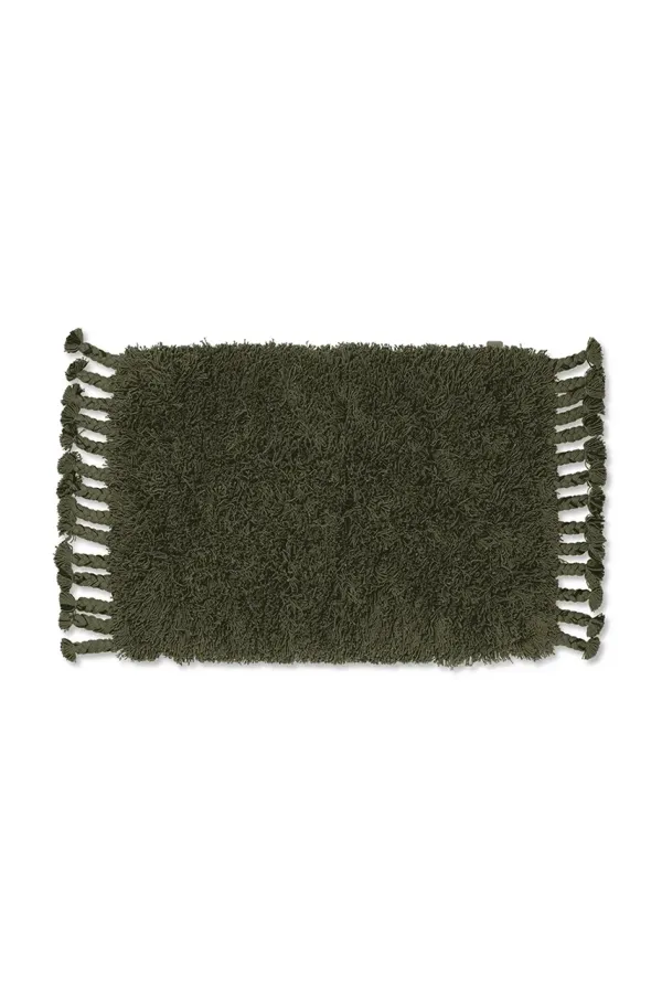 ferm LIVING Bombažna preproga ferm LIVING Amass zelena barva