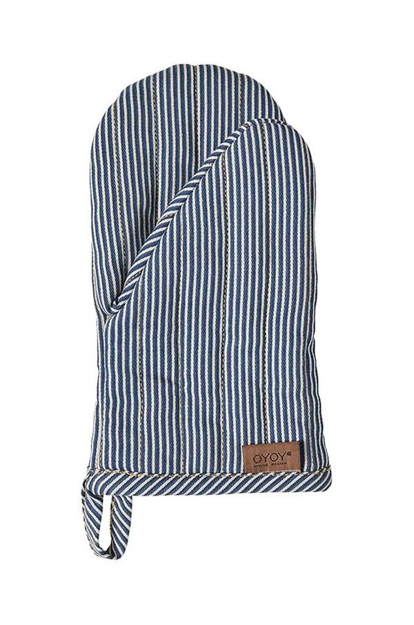 OYOY Bombažna rokavica za peko OYOY Striped Denim