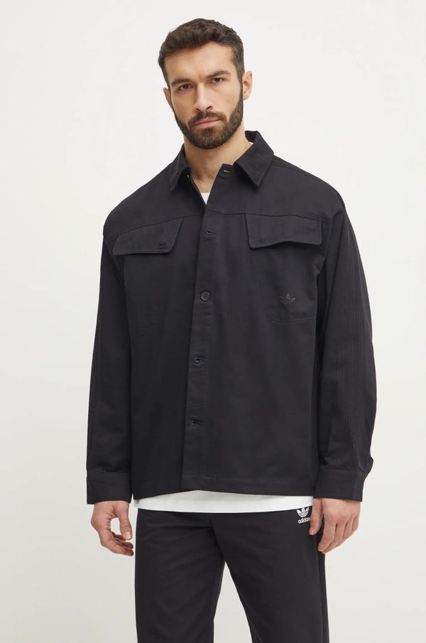 adidas Originals Bombažna srajca adidas Originals Essential moška, črna barva, JC9602