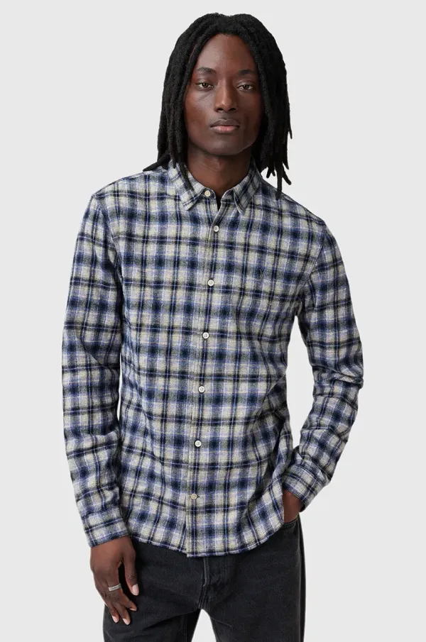 AllSaints Bombažna srajca AllSaints ORIN moška, M019SC