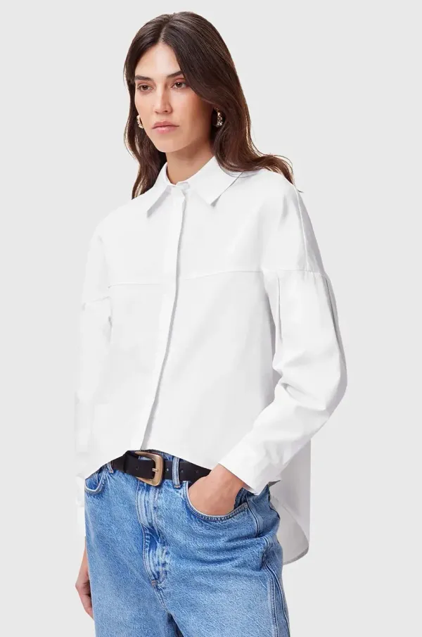 AllSaints Bombažna srajca AllSaints TORIA ženska, bela barva, W087PC