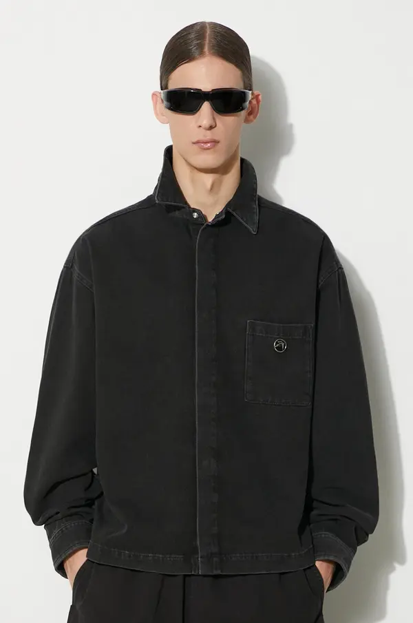 Ambush Bombažna srajca AMBUSH Boxy Fit Longleeve Denim Shirt