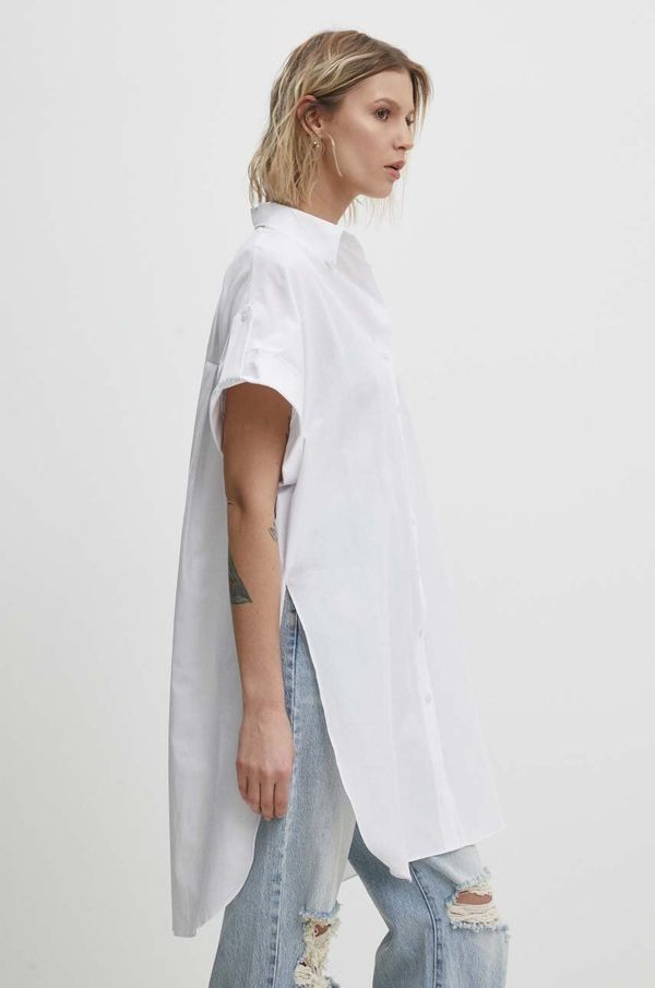 Answear Lab Bombažna srajca Answear Lab ženska, bela barva