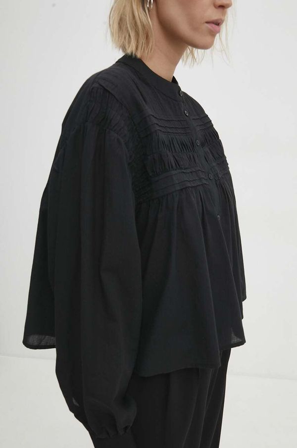 Answear Lab Bombažna srajca Answear Lab ženska, črna barva