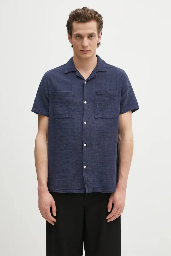 Barbour Bombažna srajca Barbour Barbour Benson Textured Relaxed Fit S/S Shirt