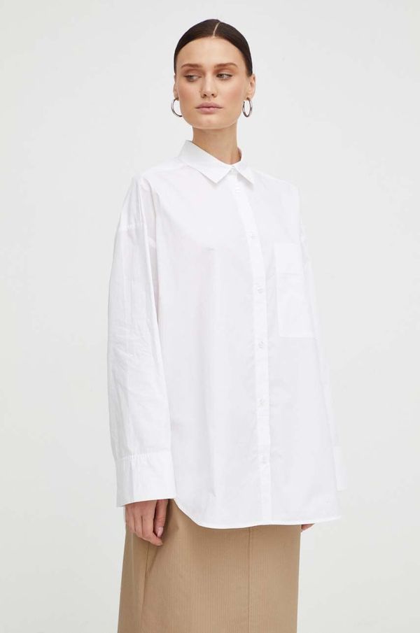 By Malene Birger Bombažna srajca By Malene Birger ženska, bela barva