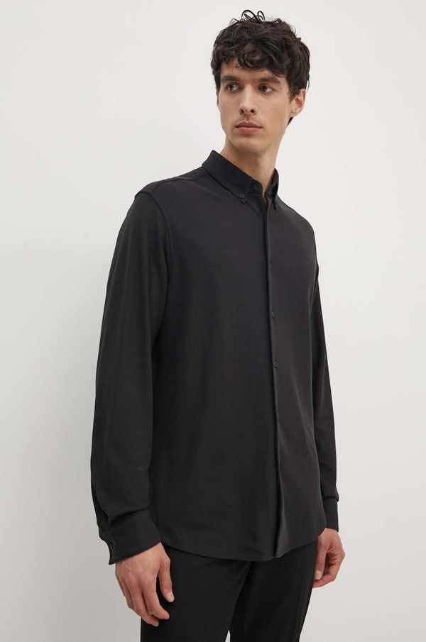 Calvin Klein Bombažna srajca Calvin Klein moška, črna barva, K10K113311