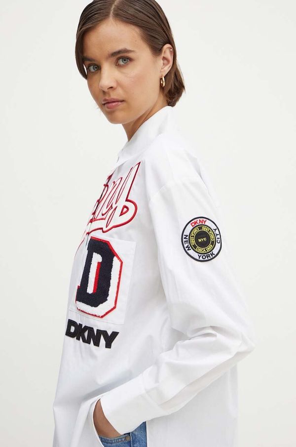 DKNY Bombažna srajca Dkny HEART OF NY ženska, bela barva, D2B4A106