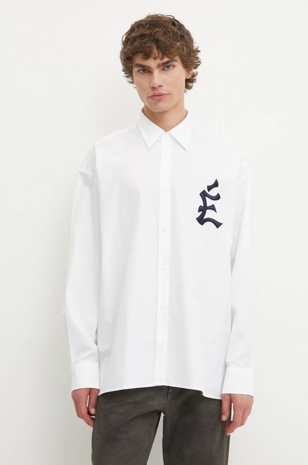 Études Studio Bombažna srajca Études Studio moška, bela barva, H24MMSHI353