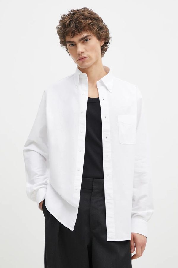 Filippa K Bombažna srajca Filippa K moška, bela barva, 31255