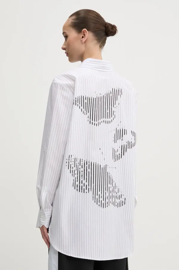 HUGO Bombažna srajca HUGO ženska, bela barva, 50533037