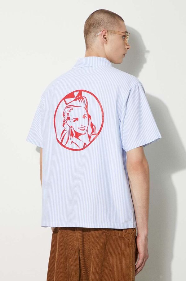 Icecream Bombažna srajca ICECREAM Diner Striped Shirt moška, IC24220