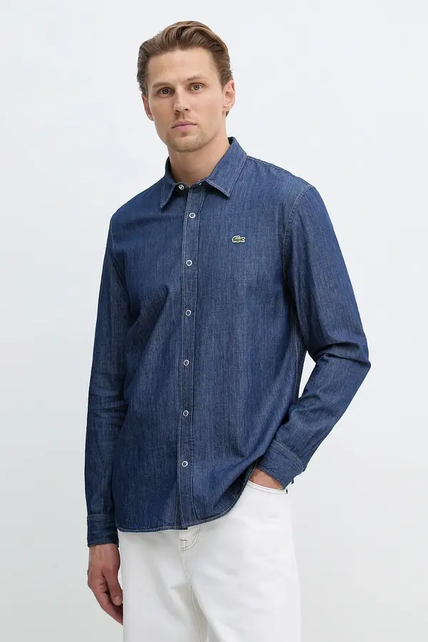 Lacoste Bombažna srajca iz jeansa Lacoste