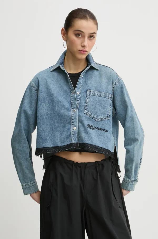 Karl Lagerfeld Jeans Bombažna srajca Karl Lagerfeld Jeans ženska, A1W11034