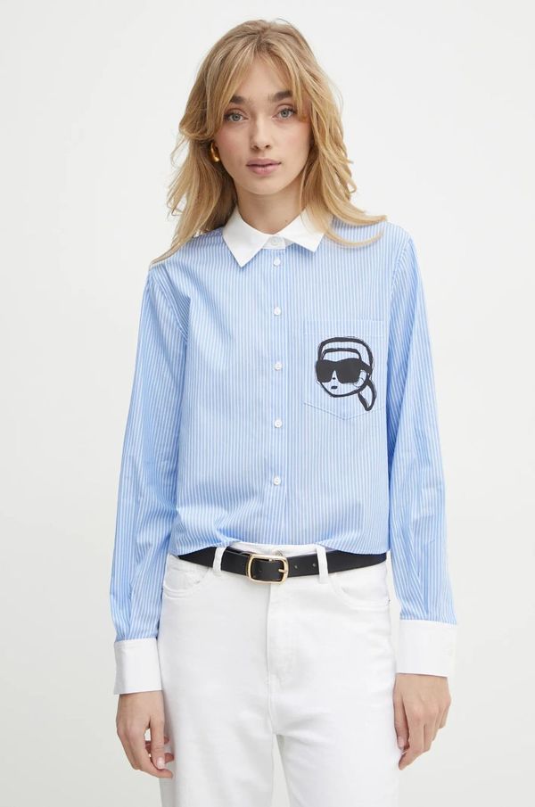 Karl Lagerfeld Bombažna srajca Karl Lagerfeld ženska, A1W11037