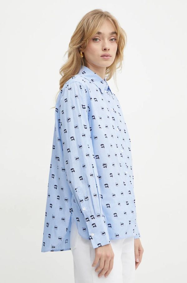 Karl Lagerfeld Bombažna srajca Karl Lagerfeld ženska, A1W11038