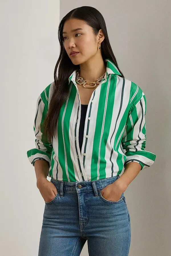 Lauren Ralph Lauren Bombažna srajca Lauren Ralph Lauren