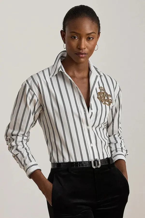 Lauren Ralph Lauren Bombažna srajca Lauren Ralph Lauren