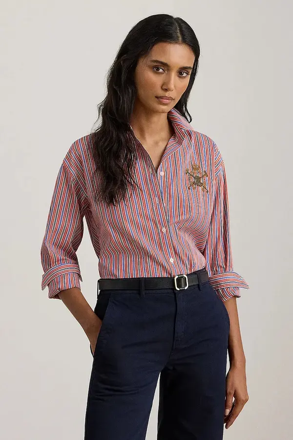 Lauren Ralph Lauren Bombažna srajca Lauren Ralph Lauren