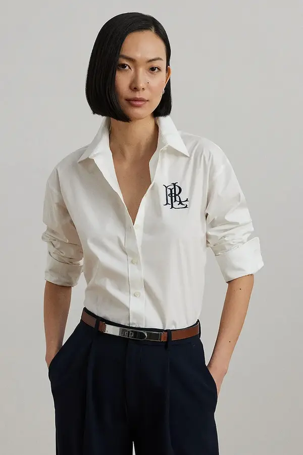 Lauren Ralph Lauren Bombažna srajca Lauren Ralph Lauren