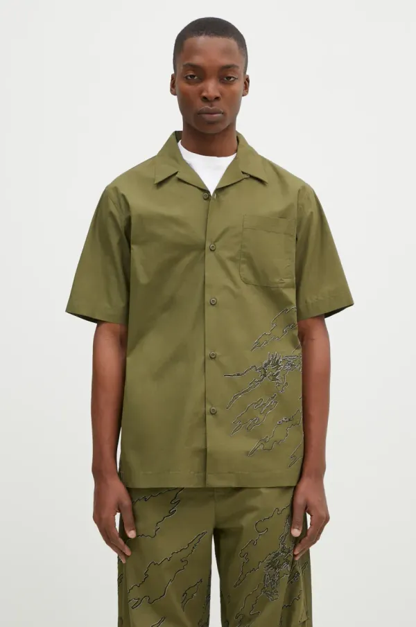 Maharishi Bombažna srajca Maharishi Dpm: Sparse Bonsai Camo Shirt moška, zelena barva, 5336.OLIVE