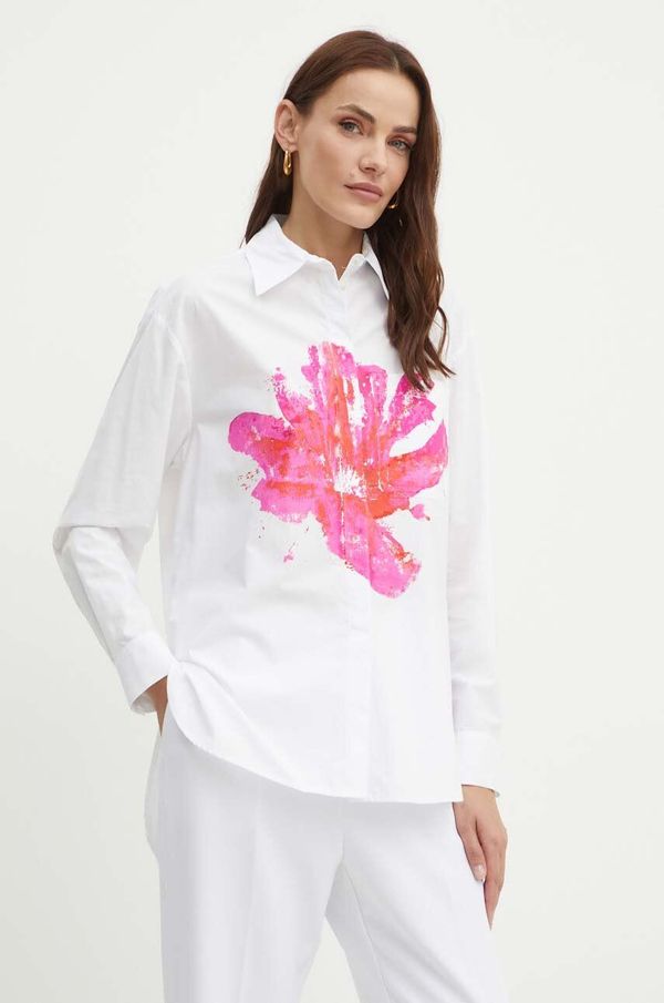 Max&Co. Bombažna srajca MAX&Co. ženska, bela barva, 2416111063200