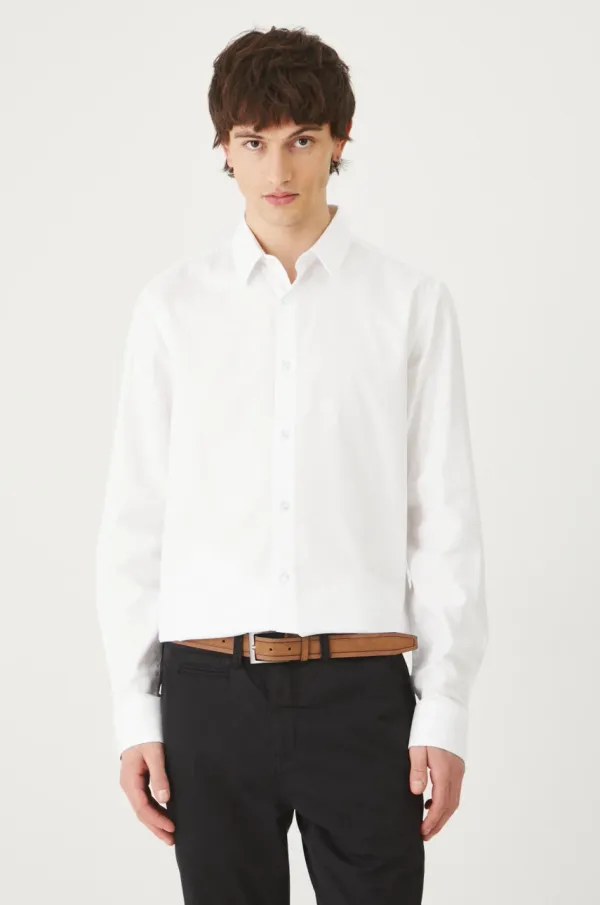 Medicine Bombažna srajca Medicine moška, bela barva