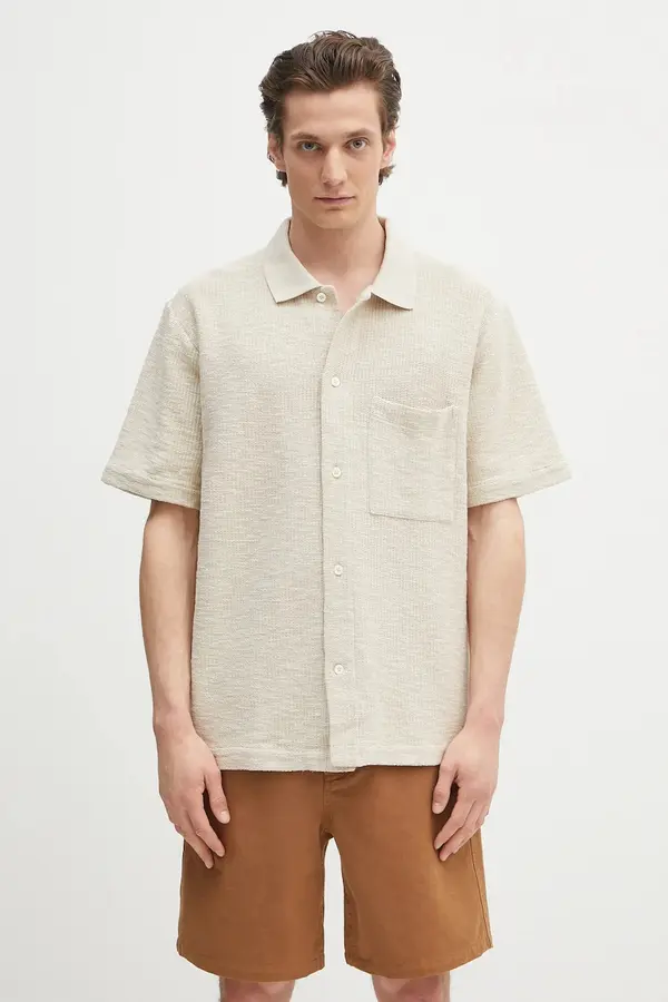 Norse Projects Bombažna srajca Norse Projects Gustav Crochet Jersey Shirt