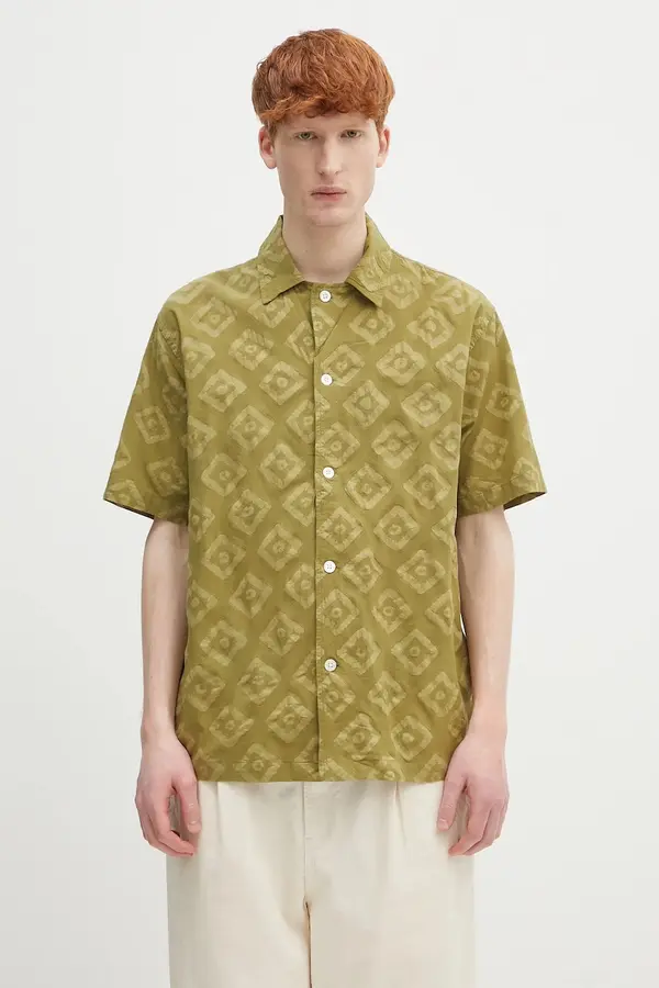 Norse Projects Bombažna srajca Norse Projects Mads Batik SS Shirt