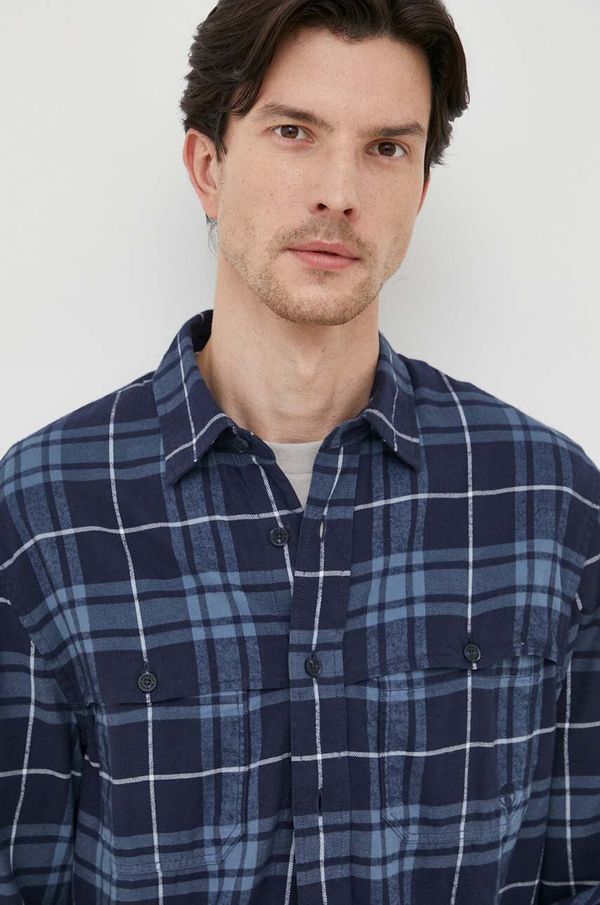 North Sails Bombažna srajca North Sails moška, mornarsko modra barva