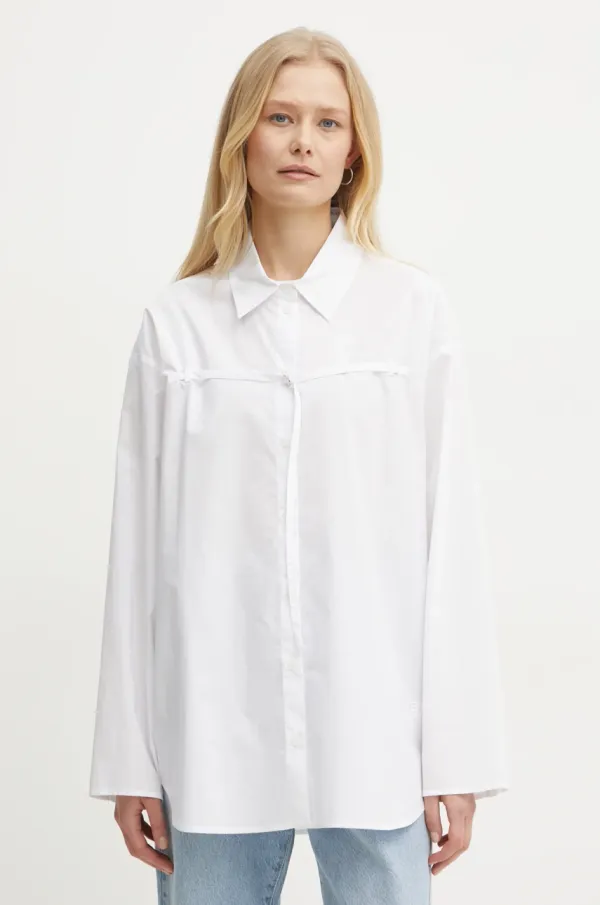 Patrizia Pepe Bombažna srajca Patrizia Pepe ženska, bela barva, 8C0742 AH74