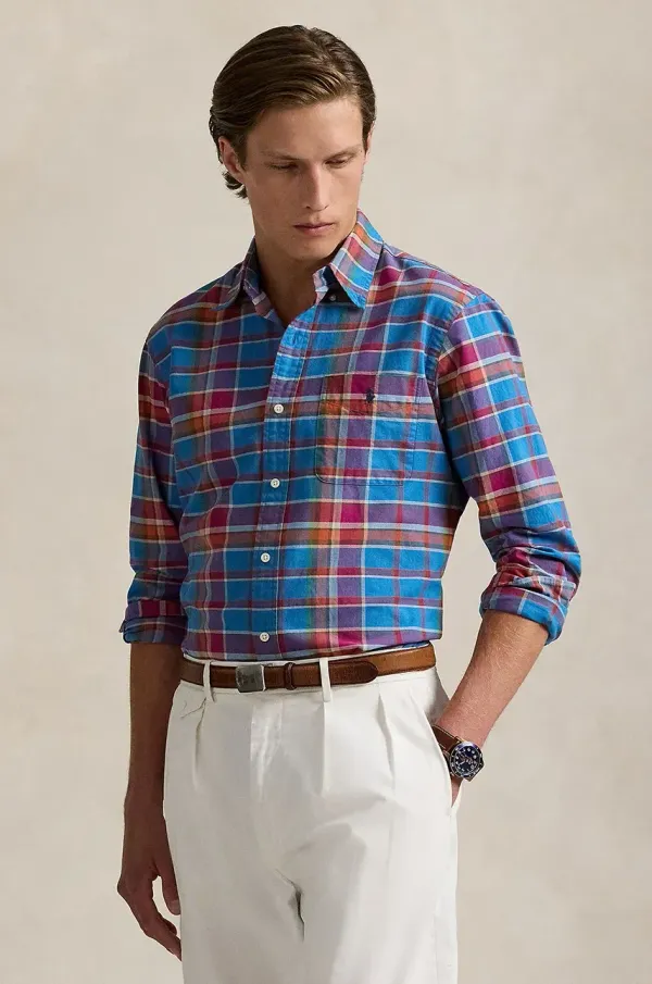 Polo Ralph Lauren Bombažna srajca Polo Ralph Lauren moška, 710961339