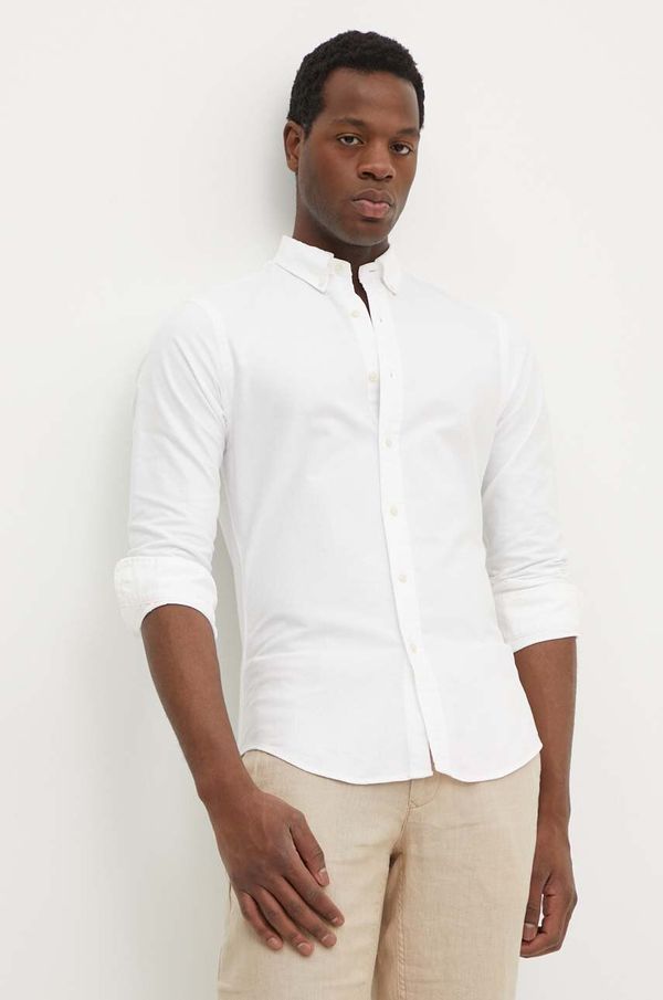 Polo Ralph Lauren Bombažna srajca Polo Ralph Lauren moška, bela barva, 710674095002
