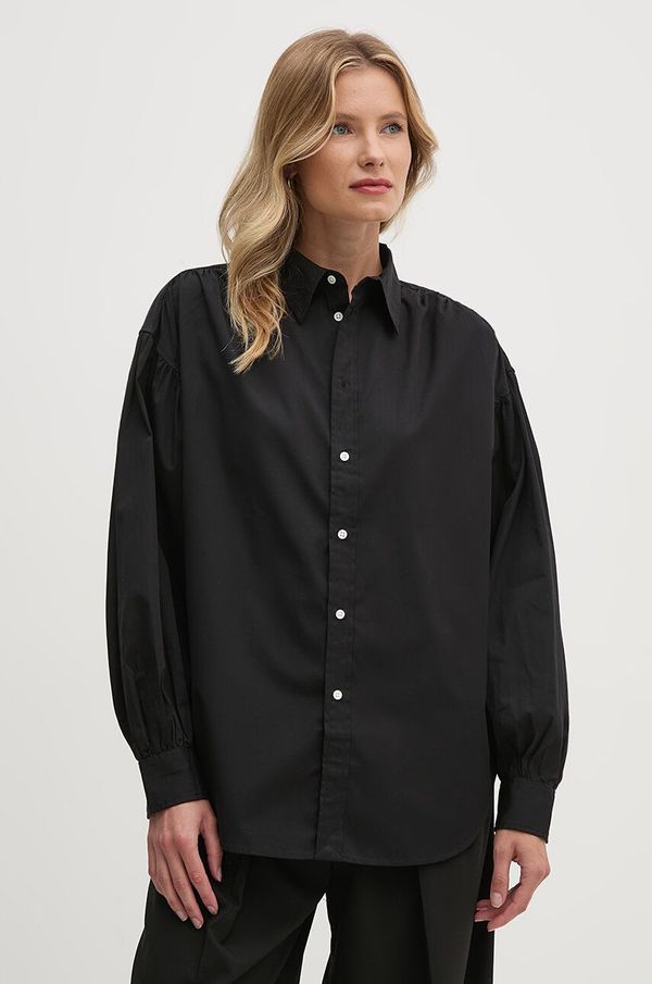 Polo Ralph Lauren Bombažna srajca Polo Ralph Lauren ženska, črna barva, 211941512
