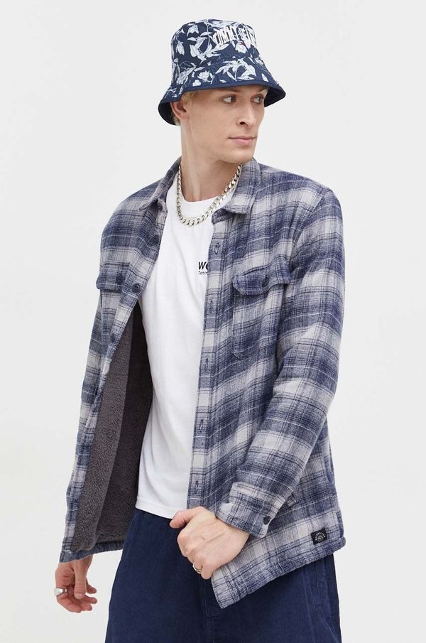 Quiksilver Bombažna srajca Quiksilver moška, siva barva