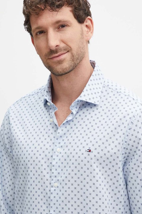 Tommy Hilfiger Bombažna srajca Tommy Hilfiger moška, MW0MW35793
