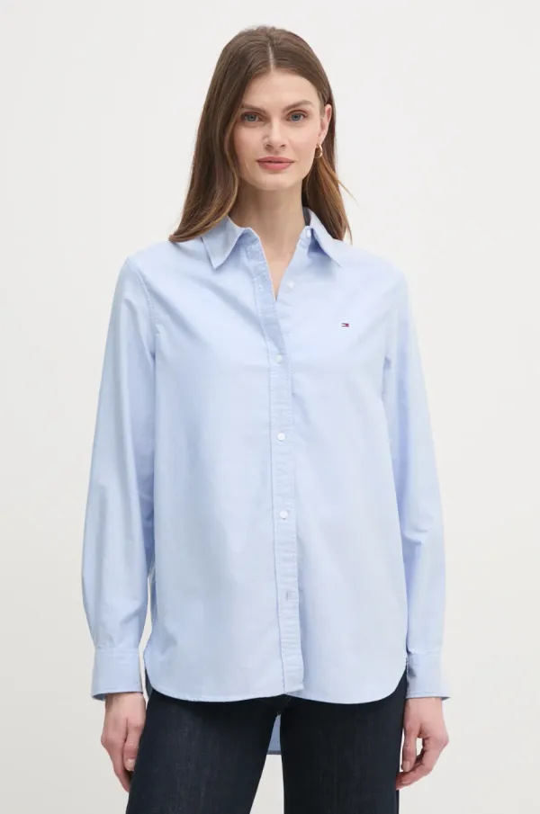 Tommy Hilfiger Bombažna srajca Tommy Hilfiger ženska, WW0WW46111